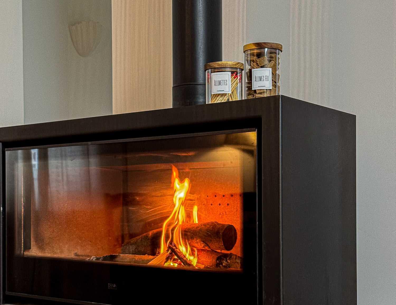 Bocal en verre avec couvercle en bois d'acacia 500 ml - L'ordonnée