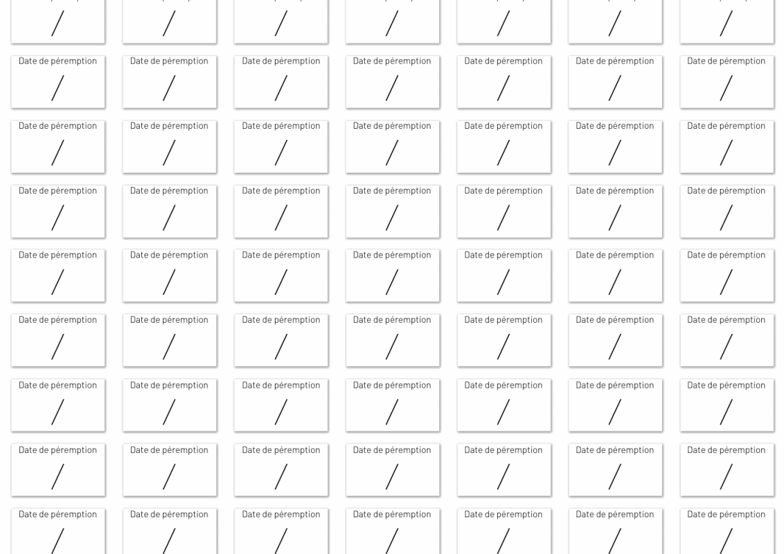 Pack de 119 étiquettes date de péremption - L'ordonnée