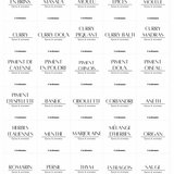 Pack de 90 étiquettes épices - Design Olympe - L'ordonnée