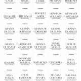 Pack de 90 étiquettes épices - Design Olympe - L'ordonnée